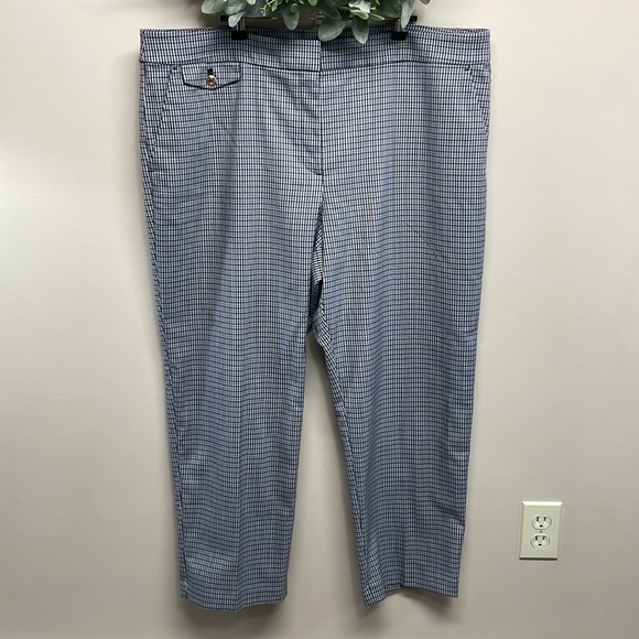 NWOT Loft The Riviera Slim Pants Plaid 18 - Picture 1 of 16